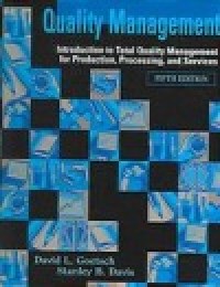 Image of Quality management : introduction to total quality management for production, processing, and servic