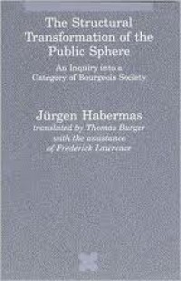 Image of The structural transformation of the public sphere : an inquiry into a category of bourgeois society