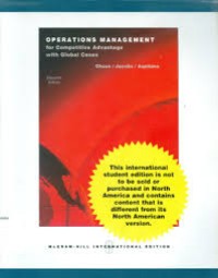 Image of Operations management for competitive advantage with global cases